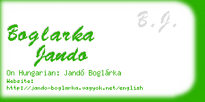 boglarka jando business card
